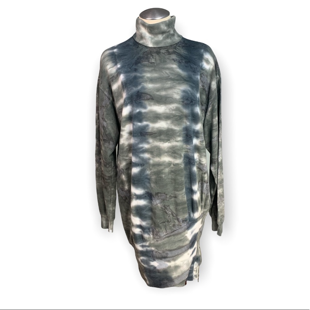 Young Fabulous & Broke Asymmetric Tie Dye Turtleneck Mini Dress Size XS